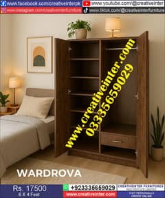 Dressing tabl Cupboard Almari Wardrobe bed set single IronStand mirro
