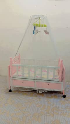 wooden baby cot