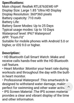 v69 smart watch for sale with 1.85" big  screen