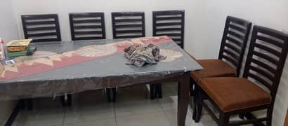 8 chairs with  dining table
