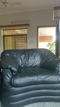 Pure Leather Sofa Set | Used | Good Condition