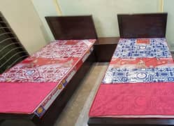 2 Single Bed without Mattress