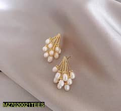 Pearl Stone Gold Platted Studs