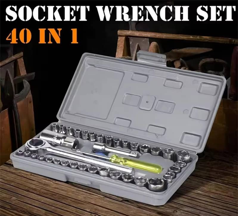 40pcs Aiwa Socket Wrench Tool Kit & Screwdriver And Socket Set 2