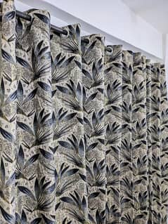 1 Pcs Cotton Duck Printed Curtains all colors available