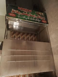 steel biryani counter