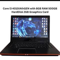 Core i3 4th Gen with 8GB RAM and 500GB HDD and 2GB Graphics