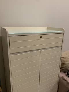 White IKEA rack for multi-purpose use