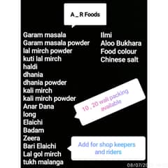 masala for sales man and shopkeeper