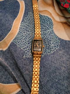 Citizen Quartz Women's Gold Tone Rectangular Watch.