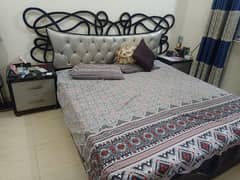 King size bed with side tables