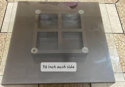 Drawing room table/dining/square table/wooden mirror table
