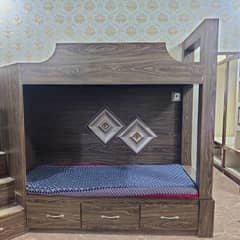 bunk bed and a side bed