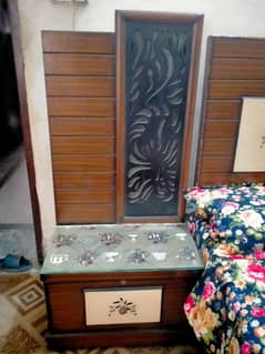 double bed with side tables