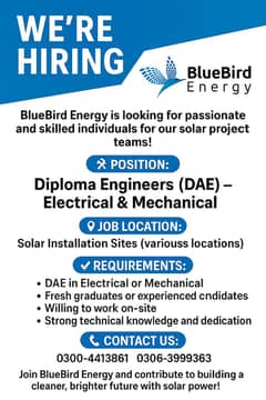  Position: Solar Installation Technician