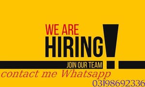 PART TIME AND FULL TIME WORK AVAILABLE