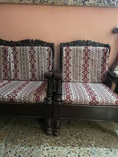 2 sofa set with chiar