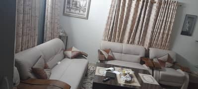 7 seater Sofa set & curtains
