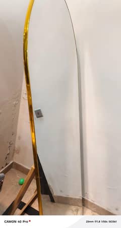 6x2 Feet Long full Mirror with golden edges