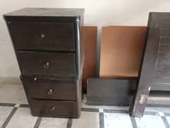 Double bed with side tables