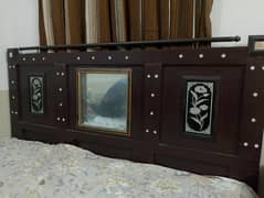 king size  wooden double  bed