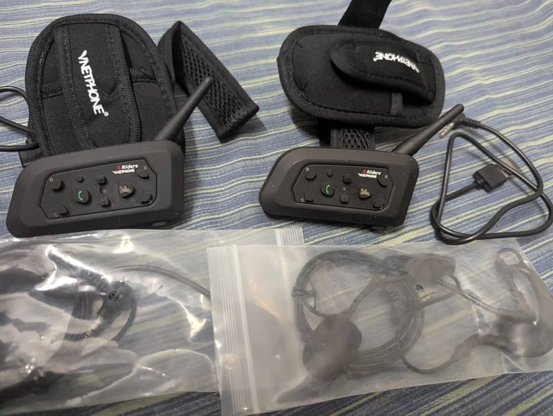 vnetphone v6 helmet bluetooth intercom pair 1 time used only 5