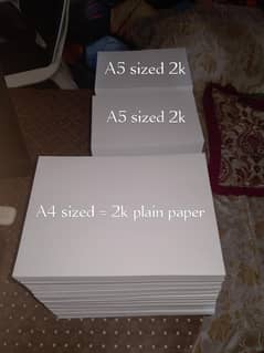 A4 sized 100 grm plain paper 2k also 4k A5 sized paper
