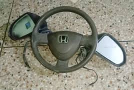 Honda city 2004 - 2008 side mirrors and steering