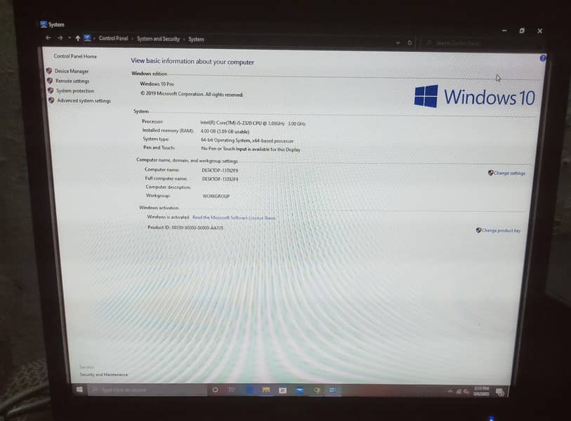 core i5 tower PC with LCD , keyboard, mouse, powercables 1