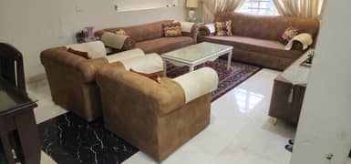 Eight seater Sofa set for sale Single and Three 3 Seater