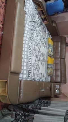 King size wooden massager bed with mattress