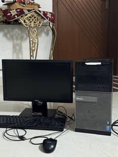Dell 18” monitor with dell optiplex I5 cpu