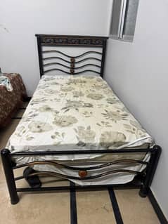 Iron bed for sale! With mattress