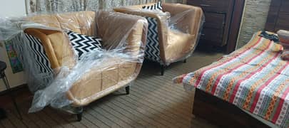 2 new rust color sofas