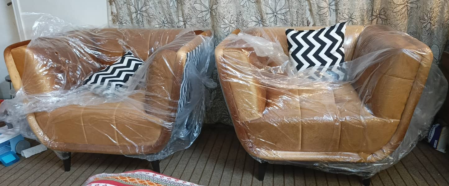 2 new rust color sofas 3