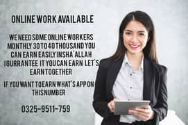 Part time/Full time/online work available/.