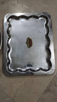 stainless steel heavy gage thaal ,prat ,try
