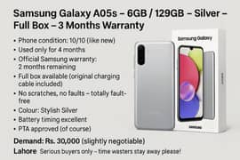 #SamsungA05s #6GBRAM #BoxIncluded