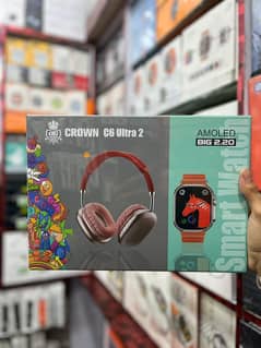 Smartwatch and P9 Headphones with 7 Straps