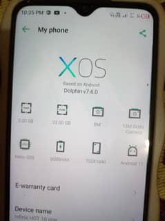 Infinix hot 10 play with box 3.32  memory h