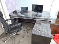 Office table plus side table