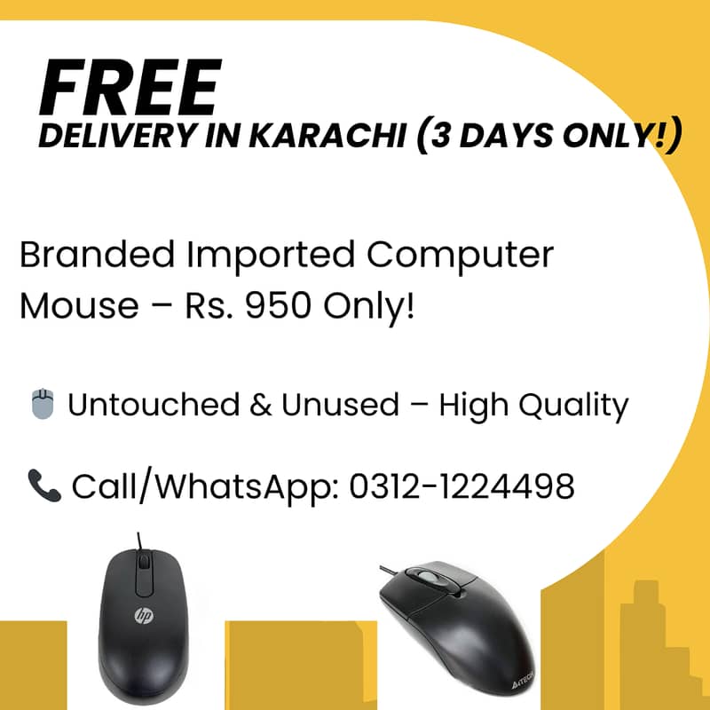 Branded Imported Computer Mouse – Rs. 950 Only! 0