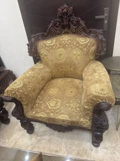 Wooden chinioti sofa set