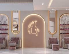 beautiful parlour interior design,beauty salon renovation