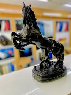 Black horse statue
