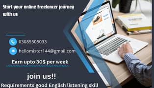 Start your freelance journey Earn in $$
