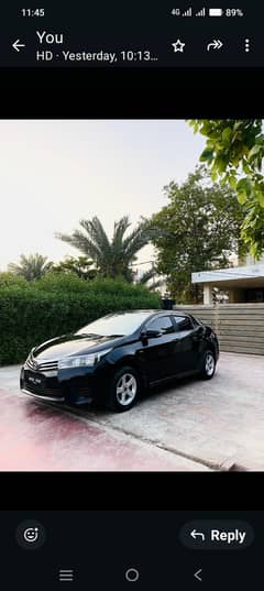 Corolla gli black colour VIP car automatic