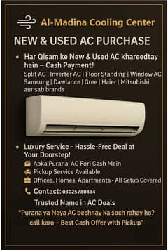 OLD AC Purchase/ Dc inverter Ac/ split Ac/window Ac / We Purchase only