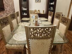Dining table with 8 chairs for sale