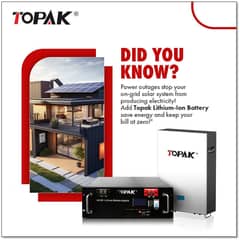 TOPAK WALL MOUNT 100ah51.2V Lithium-ion Battery ,lithium battery